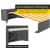 paramondo Kassettenmarkise Quadris LED | 3,45 x 3 m, anthrazit, Stoff: weinrot, Uni