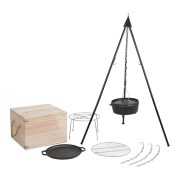 Mayer Barbecue BRENNA Schwenkgrill-Set inkl. Gusseisenpfanne und Dutch Oven