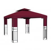 paramondo Deluxe Gartenpavillon | 4 x 3 m, bordeaux