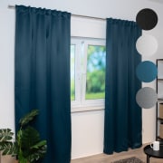 Home Wohnideen BLACKY Brandschutz-Vorhang B1 mit Kombiband (Typ nach Wahl)